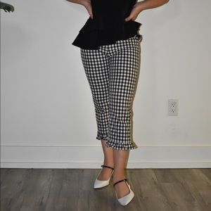 Topshop Ruffle Gingham Pants